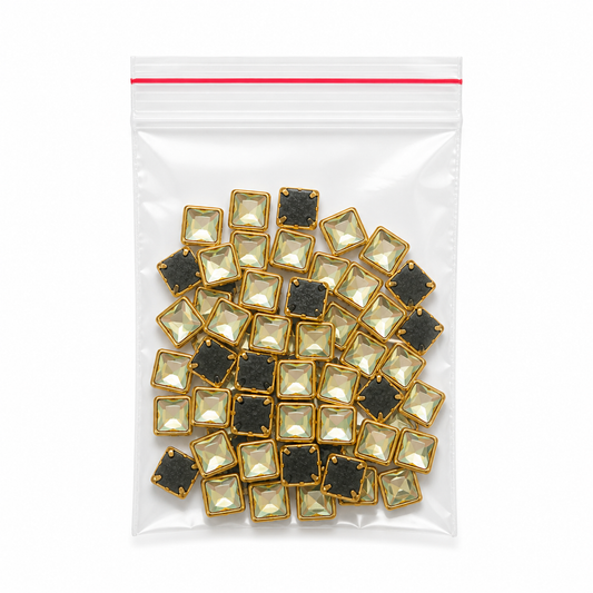 Kundan Stone Framed (Square Shape; Size 6 x6)