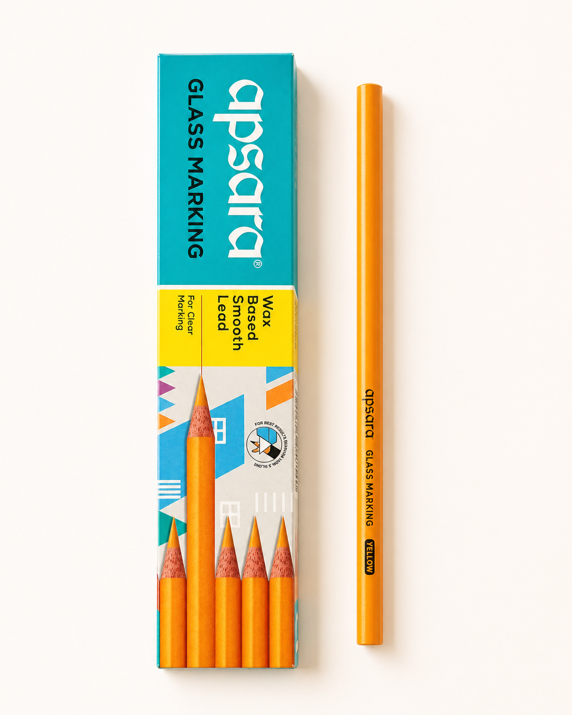 Apsara glass marking pencil  1 Box (10 Nos of Pieces)