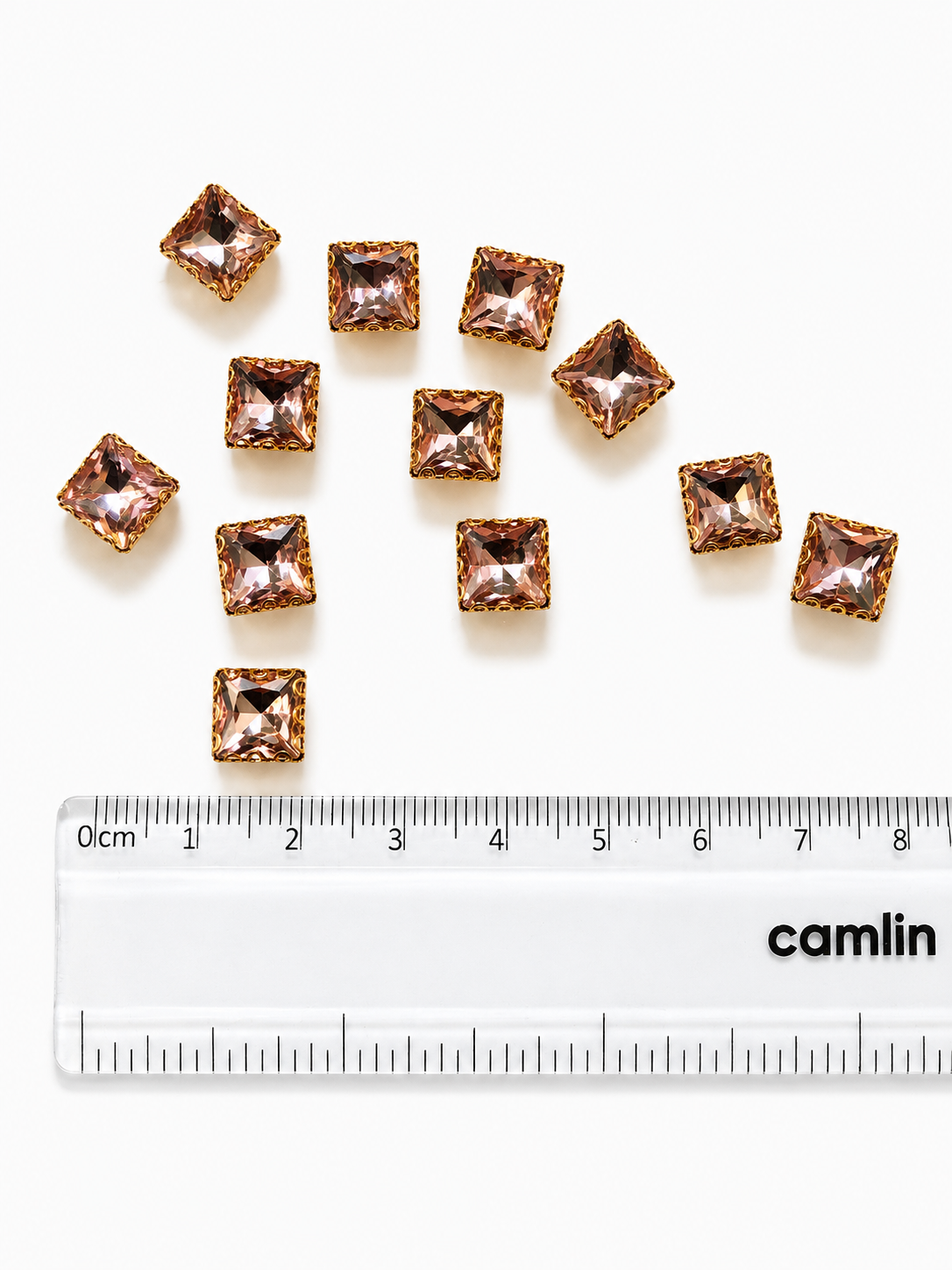Rhinestone Crystal Beads Aari Stones - Square Shape (10MM)