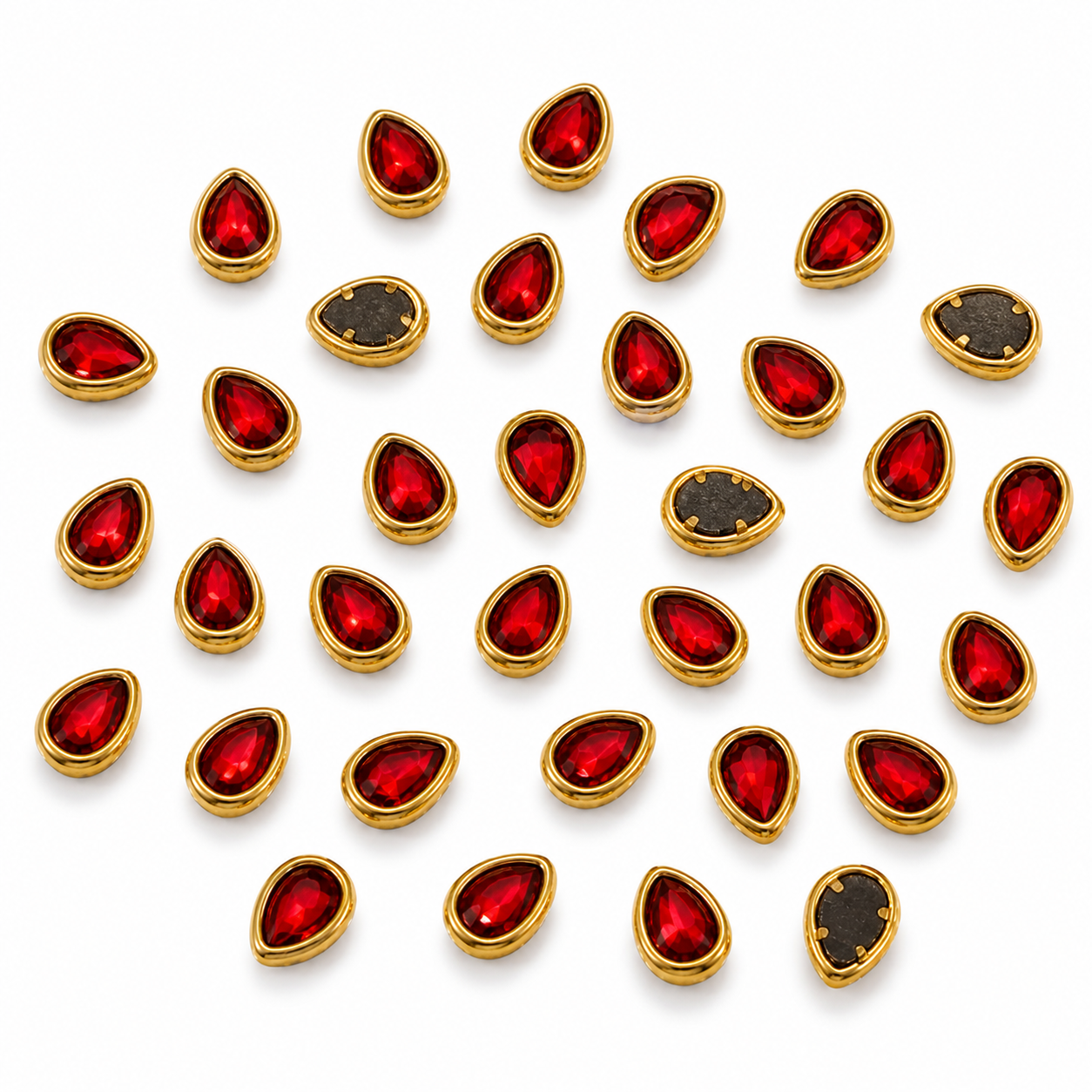 Kundan Stone Framed  (Drop Shape; Size 6 x4)