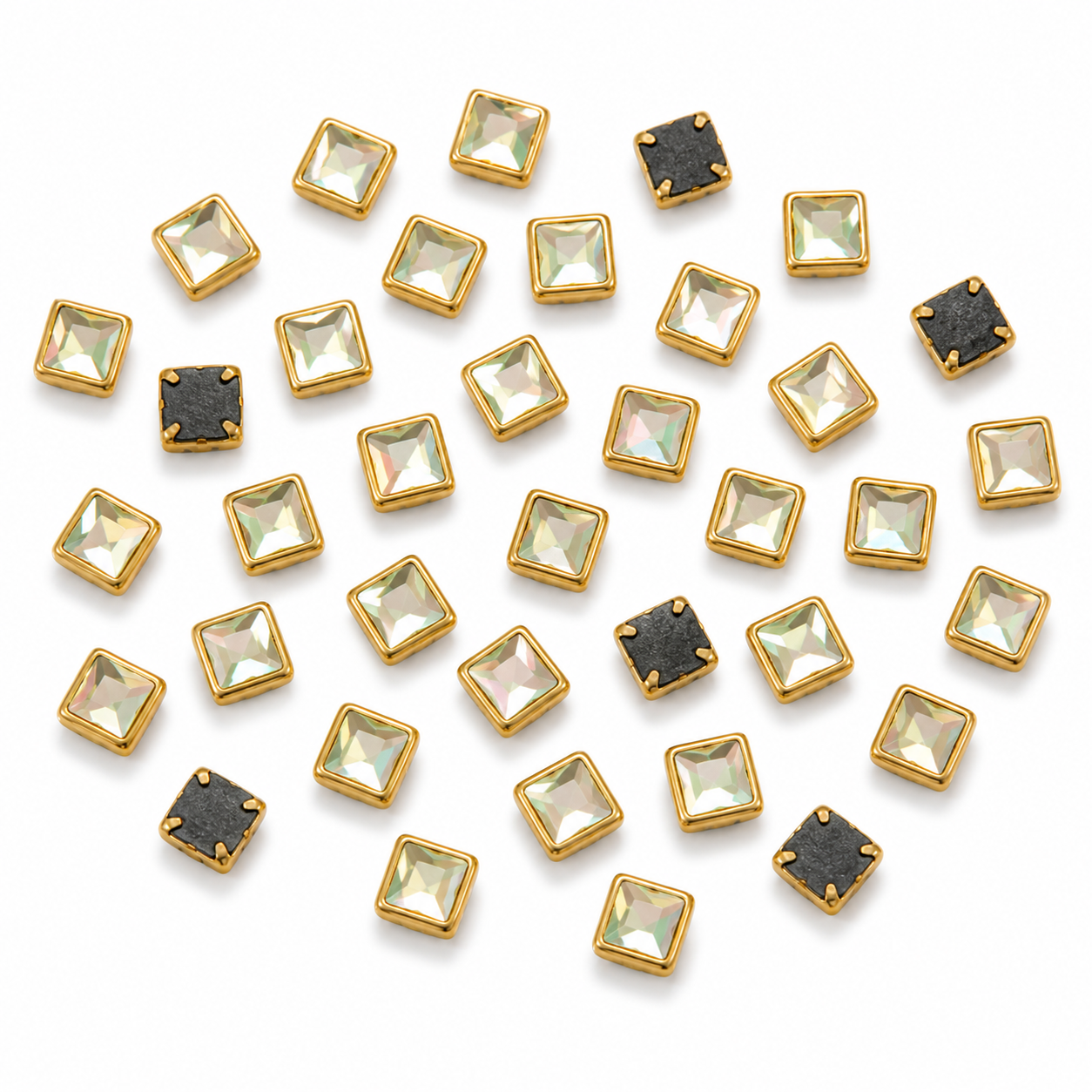 Kundan Stone Framed (Square Shape; Size 6 x6)