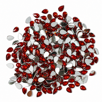 Kundan stone drop shape Smooth base Size 8 x 4mm