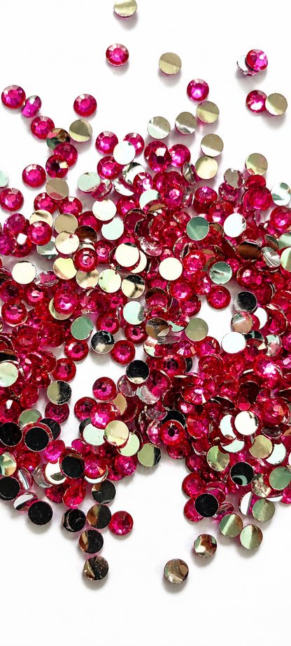 Kundan Stone Round Shape Smooth base Size 5mm 25g