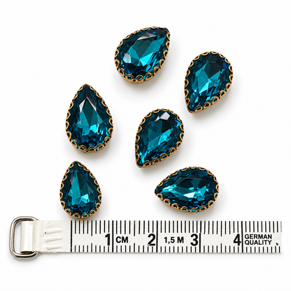 Rhinestone Crystal Beads Aari Stones - Drop Shape (15MM)