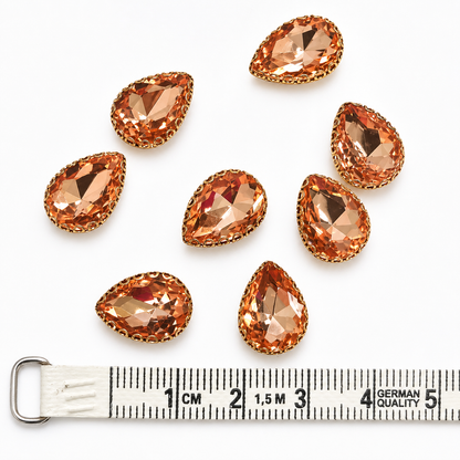 Rhinestone Crystal Beads Aari Stones - Drop Shape (15MM)
