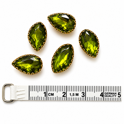 Rhinestone Crystal Beads Aari Stones - Drop Shape (15MM)