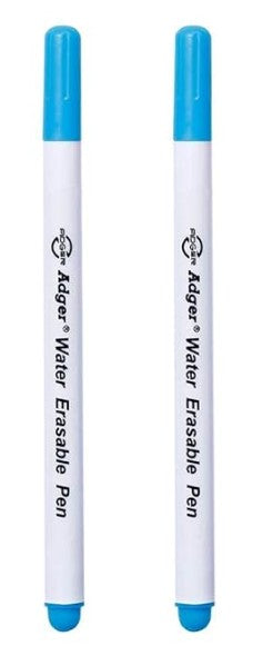 Water Erasable Pen Fine For Temporary Marking On Fabrics Or Cloths Pack Of 2, Blue