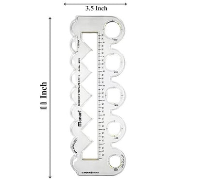 5 in 1 Scallop Scale (Designer's Template)  | (5 Different Shapes)