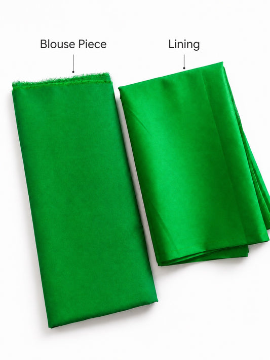 Silk Cotton blouse material (unstitched) 1.5 meter with blouse Lining cloth 1.5 meter - 1 Set. Perfect for Blouse size : "L" and "XL"
